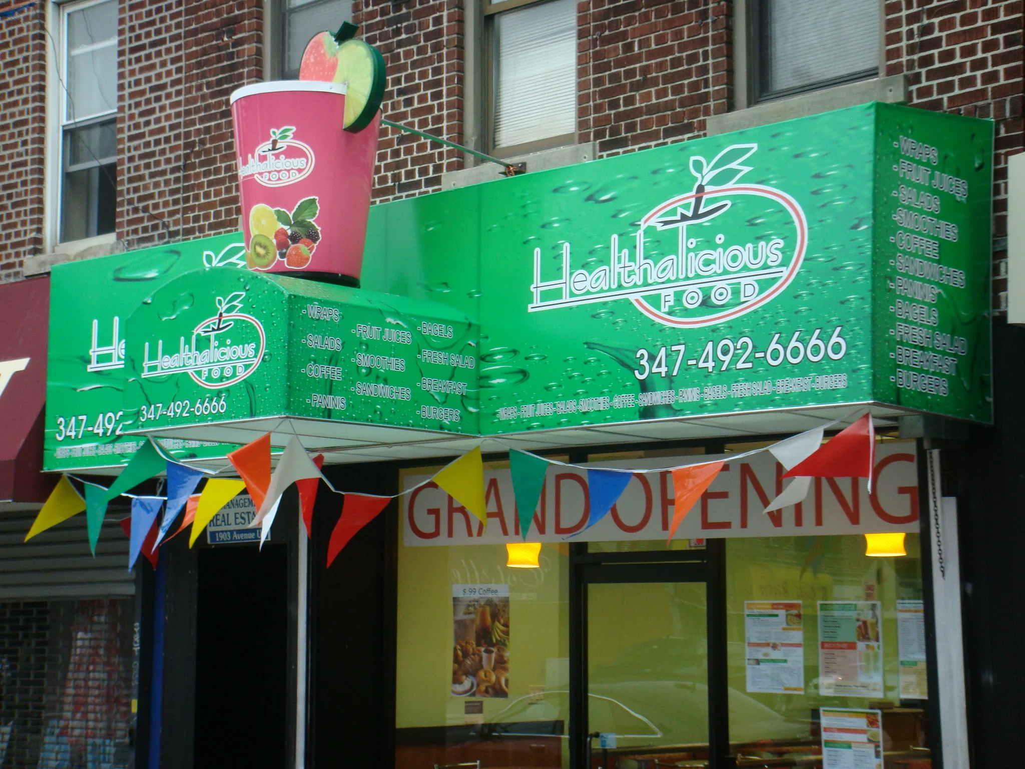 awning with large juice