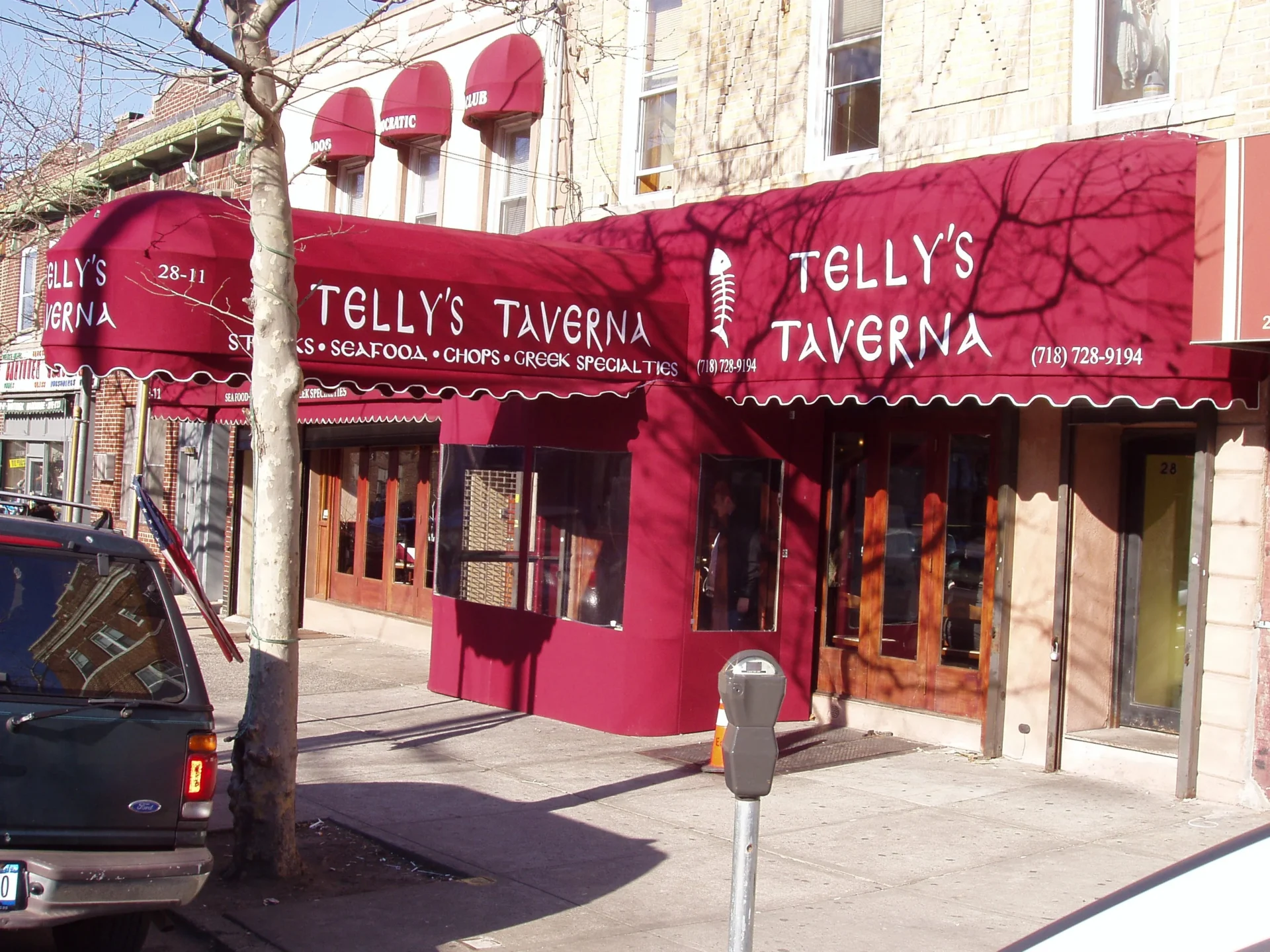 fabric walkway awning and vestibule telly's taverna