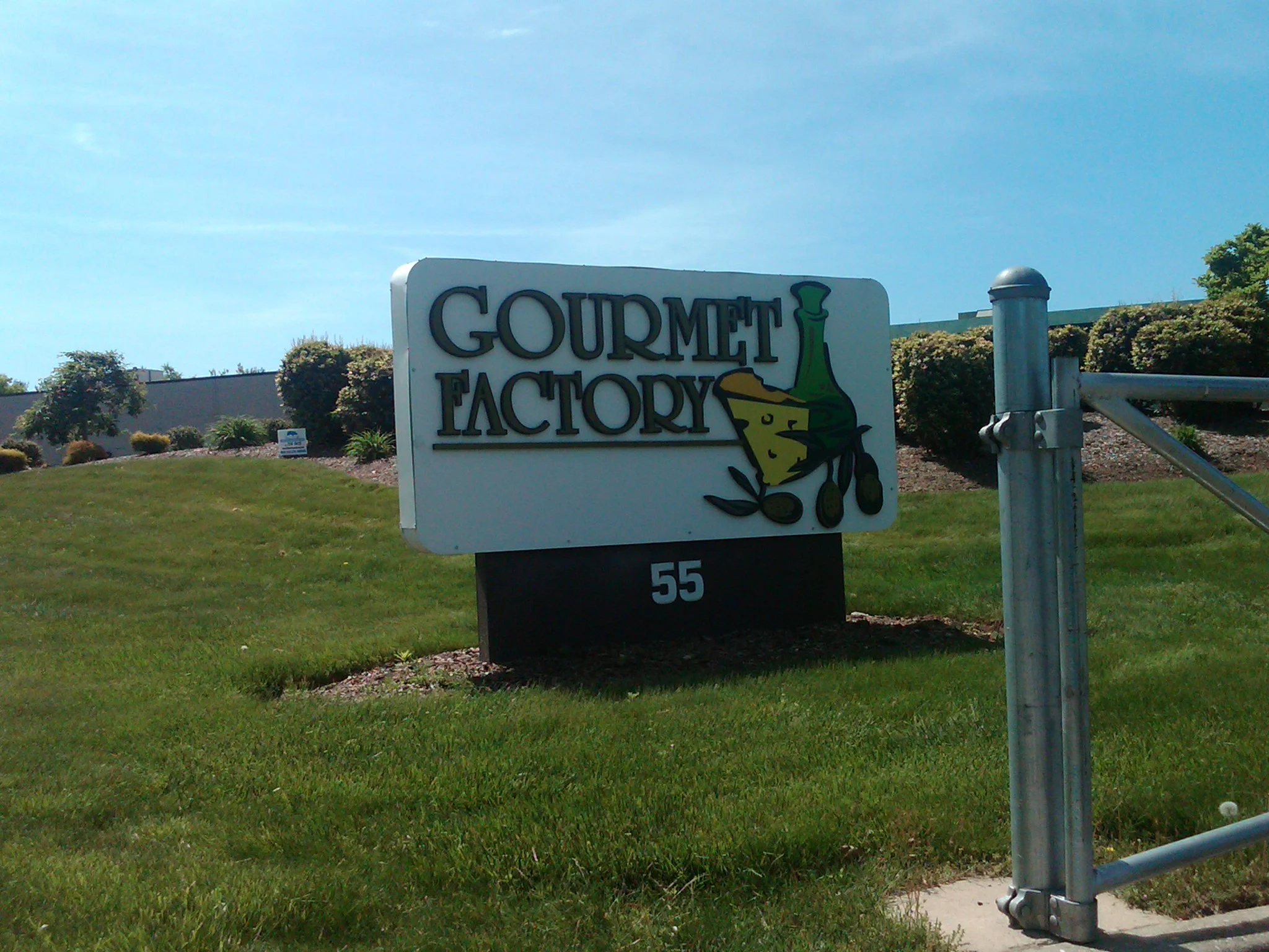 ground sign gourmet factory