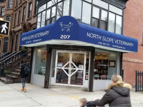 fabric awning north slope vet
